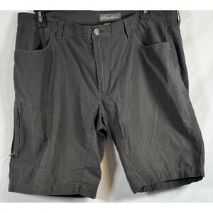 Eddie Bauer Cargo Shorts Men's 40 Gray Belted Adventure Trek Hiking Travel